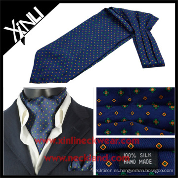 Corbata para hombre impresa seda de alta calidad Camo Ascot